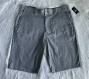 Volcom Chino Shorts Men’s 36 Gray Vmonty Stretch Bermuda