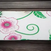 18" X 96" Shelf Liner Non-Adhesive Cabinet Liner Washable PVC Magenta Floral