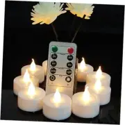 Flameless Led Tea Lights Candle with Remote Control,Long Warm White -12 Remote