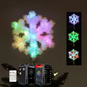 Christmas Star Tree Topper Lights Snowflake, Smart App Remote Control Topper Lig