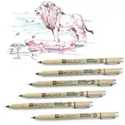 Sakura Pigma Micron PN 6PK Colour Marker Set Technical Sketching Drawing Pens
