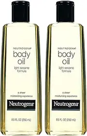 Neutrogena Lightweight Body Oil for Dry Skin, Sheer Moisturizer in Light Sesame Formula, 8.5 fl. oz (Pack of 2)