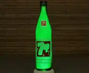 1960's Vintage 7-up Glass 12 oz ACL Label Color Changing Lighted Bottle Lamp