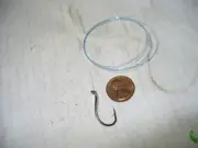 144 SNELLED FISH HOOKS (24 PKS X 6 EA) NICKEL OCTOPUS MONO LEADER 40" LONG