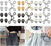 BetterJonny 6 Sets Adjustable Waist Buckle Extender, Replacement Button for Pants, Jeans Perfect Fit Instant Adjustment
