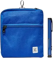 Glucology Insulin Cooling Pouch XL for 5 Pens – Keeps Medication Cool for 36+ Hours | Travel Essential with Front Pocket for Diabetes Supplies | No Ice or Batteries Needed | Zipper Wallet | Blue
