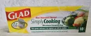 Glad Simply Cooking Microwave Steaming Bags 10ct. 3-4 Servings Discontinued