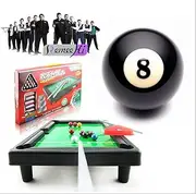 Remeehi Mini Billiards Tabletop Game Toy Pool Table with Cues, Triangle and Balls