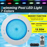 Resin Filled Swimming Pool LED Light 12V 55W RGB Remote Control Memory Function