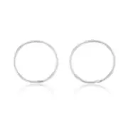 Sterling Silver Plain 16mm Sleeper Earrings