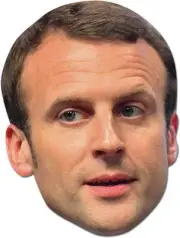 Emmanuel Macron French Politician Single 2D Card Party Face Mask