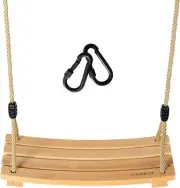 Wooden Tree Swings Tree Swing for Adults Children Kid'S Wood Swing Seat with Adj