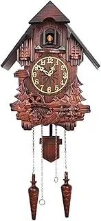 Artisam Cuckoo Clock, Vintage Grandfather Clock for Wall, Large Wooden Singing Bird Clock, Decorative Old Fashion Wall Clock, Coo Coo Pendulum Clocks Wall, Antique Home Decor Gift