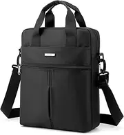 zhongningyifeng Laptop Shoulder Bag for Men 14 Inch Nylon Messenger Bag Business Waterproof Casual Black Crossbody Bag for Work Travel Outdoor Black, black