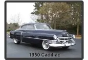 1950 Cadillac Black Refrigerator / Tool Box Magnet