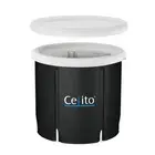 Portable Ice Bath Tub Inflatable Cold Water Folding Bathtub Spa Massage Re 75-BK