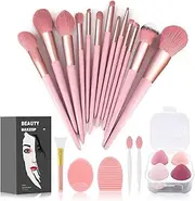 Koccido Makeup Brushes 22 Pcs Kit,Foundation Brush Eyeshadow Make up Set (Pink, Piece Set)