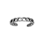 Sterling Silver .925 Braided Style Toe Ring adjustable size | Made In USA