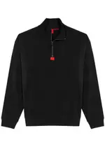 Hugo Half-zip Logo Cotton Sweatshirt - Black - M M
