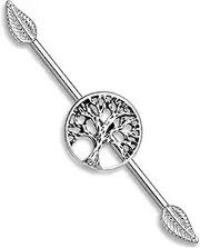 [Pain-is-Art] Industrial Tree of Life in Silver – Earrings Made of 316L Surgical Steel
