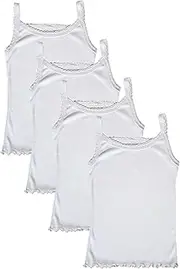 [B-One Kids] Girls' Cotton Camisole Tank Top Undershirt (Multipack)