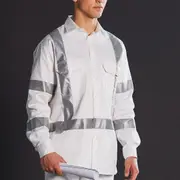 COLT - White Night Safety Work Shirt - Biomotion Tape
