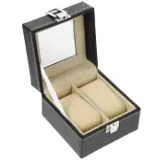 2 Grids Watch Box Travel Organiser Display Case Jewelry Organizer Storage