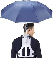 [Primo Supply] Wearable Hands-Free Umbrella Sun Rain Blocker Fishing Outdoor Use Running Jogging Get Shade and Avoid Hot Afternoons Outside and UV Sunburn