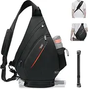 TUDEQU Sling Backpack,8 Pockets One Strap Backpack for Men Large Sling Bag,19L Single Strap Backpack for Men