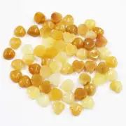 100PCS Natural Yellow Jade Stone 10mm Heart Shape Cab Cabochons Jewelry Making