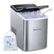 ecozy Portable Ice Maker Countertop 9 Cubes Ready in 6 Mins 26.5 lbs in 24 Ho...