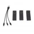 3PCS 3.7V 2600mAh RC Drone Lithium Battery With 3 In 1 Charging Cable Mini TA