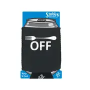 Fork Off - Funny Novelty Stubby Holder With Base