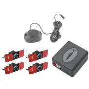 4 Parking Sensors Black Car Backup Reverse Rear Radar System Alert Alarm Kit (for: Fiat)