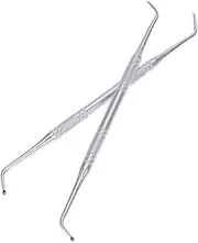 FRCOLOR Nail Care 2pcs Cuticle Remover Spoon Pusher Sturdy Stainless Steel for Home Use