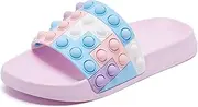 [Eashi] Pop Slides For Kids, Comfy Boys Girls Sandals, Toddler Slippers For House Shower Beach Arch Support Non-Slip
