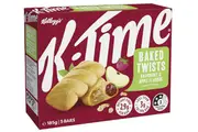 Kellogg's k-Time Baked Twists Raspberry & Apple Flavour Snack Bars 5 Pack 185g