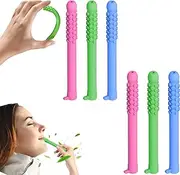 Chewable Essential Oil Breath Stick, Chewable Breath Sticks with Essential Oils Can Be Taken Anywhere - Natural Focusing, Aromatherapy Breath Stick for Stress, Anxiety (6Pcs)