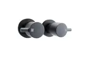 Pentro Matte Black Round Shower Taps Set