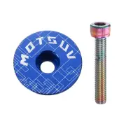 1 1/4" OD Bike Headset Stem Top Cap for Road Bicycle MTB, Blue