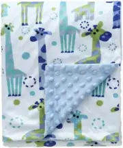 Minky Baby Blanket for Boys Soft Plush Receiving for Newborns Toddlers Swaddling