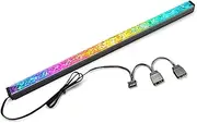 COOLMOON ARGB Diamond Lighting Bar Small 4Pin 5V 3PIN 28CM 16 Lamp Beads Magnetic Rigid Decorative LED Light Bar for Most Chassis Computer Case