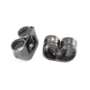 Gunmetal Black Earnuts Earring Backs Findings 20 pcs