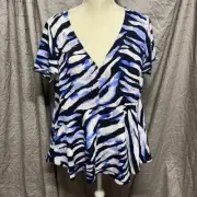 NWT Torrid Flutter Sleeve Blouse Georgette Babydoll Shirt Womens 0 L 12