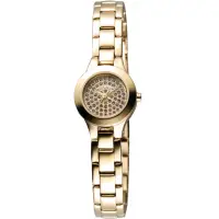 在飛比找momo購物網優惠-【DKNY】性感曲線晶鑽女錶-金(NY8692)