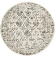 Century In Light Grey : Round Rug