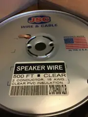JSC (5912-0500) Unshielded 22AWG Clear Communication Station Cable Wire - 500 FT