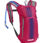 CamelBak Mini M.U.L.E. Hot Pink/Purple Stripe Kids Hydration Backpack, 50oz