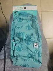 YOOBI-Mini Backpack Pencil Case 2 - Winky Aqua Blue Zigzag