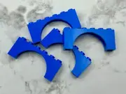 Lego (4) Blue Arch 1 x 6 x 2 Medium Thick Top w/o Reinforced Underside No 15254